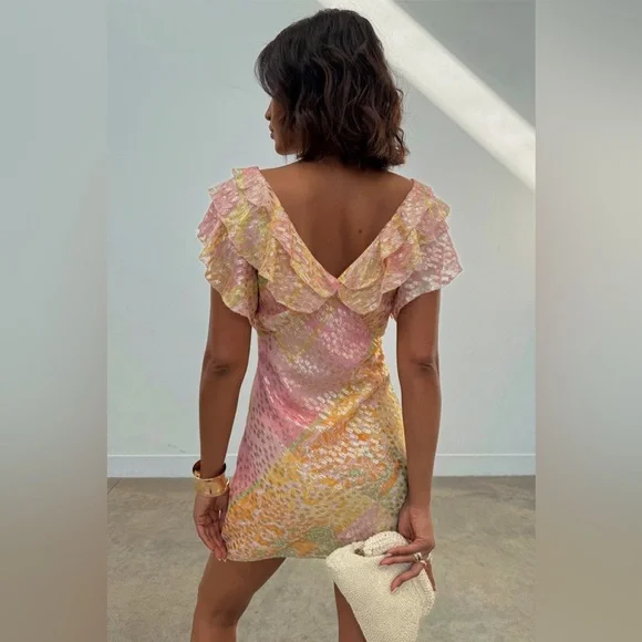 NWT Never Fully Dressed Pink Boho Mini Tilda Dress - Picture 5 of 7